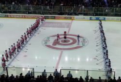 Exhibition game, Austria - USA, 28.04.2015, Vienna, anthems