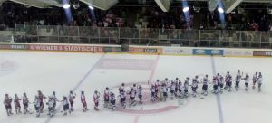 Exhibition game, Austria - USA, 28.04.2015, Vienna, handshakeline